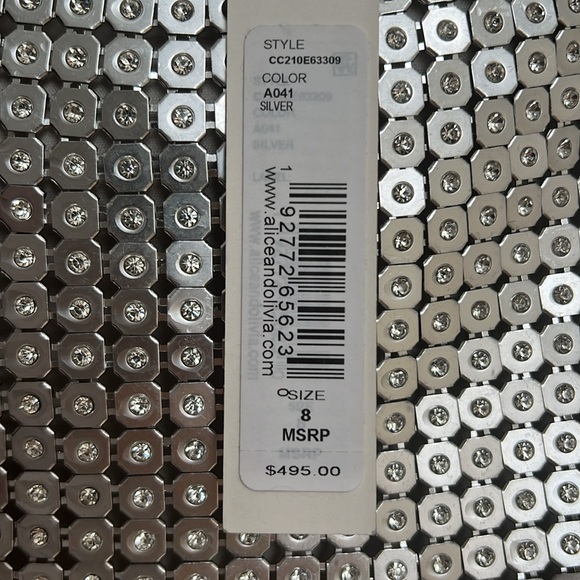 Alice & Olivia Silver Metal Chainmail Mini Skirt - Picture 10 of 14